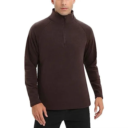 Men's rPET Quarter Zip Raglan Fleece Pullover, Antibacterial