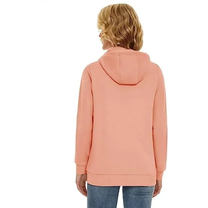 Women's Recycled Antibacterial Zipper Hoodie Kangaroo Pocket