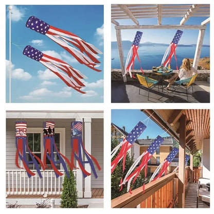Independence Day Windpipe Flag Outdoor Decor