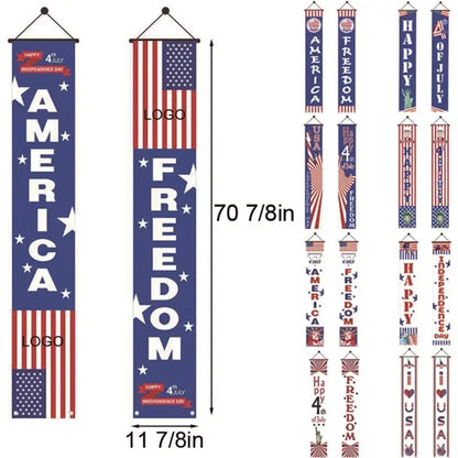 Independence Day Door Hanging Banner Outdoor Decor