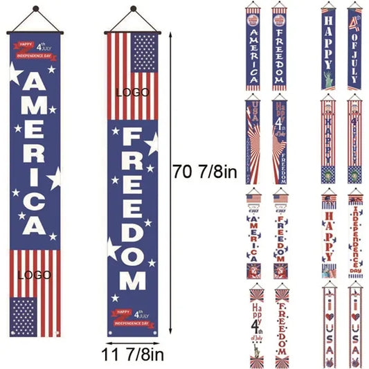 Independence Day Door Hanging Banner Outdoor Decor