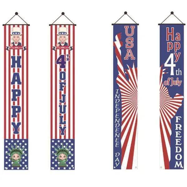 Independence Day Door Hanging Banner Outdoor Decor
