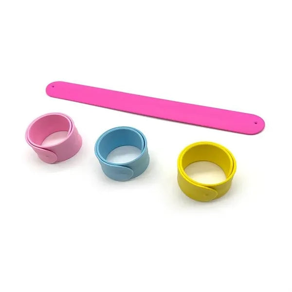 Silicone Slap Bracelet Wristbands Snap Wrist Strap