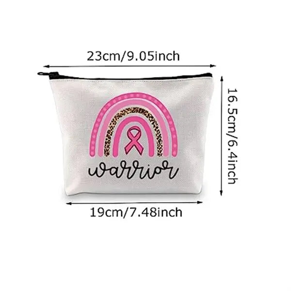 Breast Cancer Awareness Makeup Bag Pink Ribbon Gift
