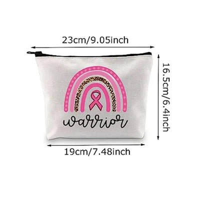 Breast Cancer Awareness Makeup Bag Pink Ribbon Gift