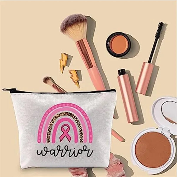 Breast Cancer Awareness Makeup Bag Pink Ribbon Gift