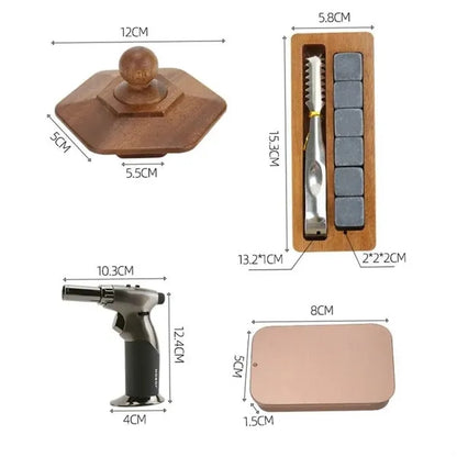 Cocktail Smoker Kit with Torch Ice Stone