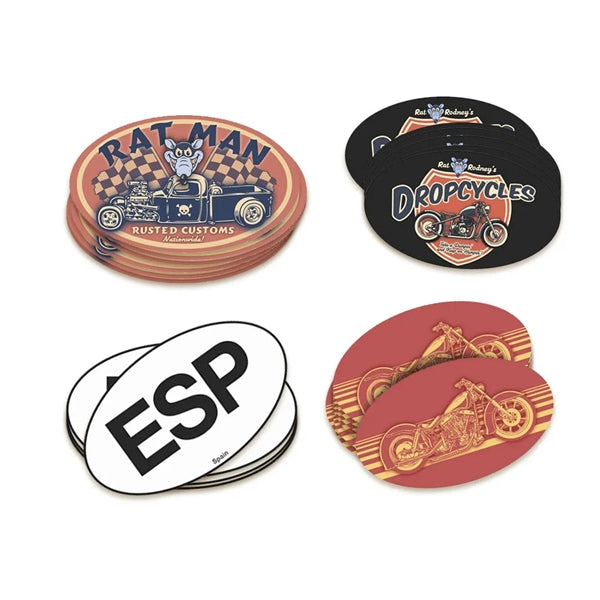 2" x 1" Oval Vinyl Full Color Stickers