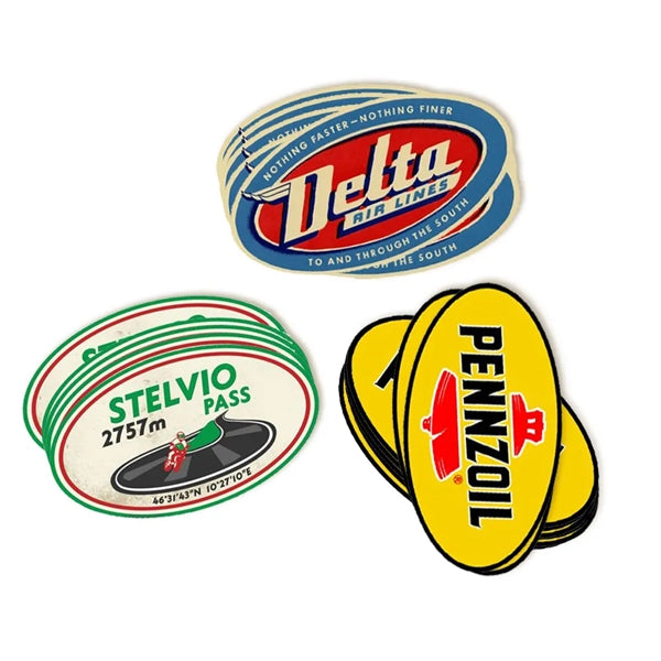 3" x 2" Oval Vinyl Full Color Stickers