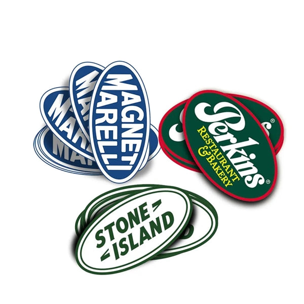 4" x 2" Oval Vinyl Full Color Stickers