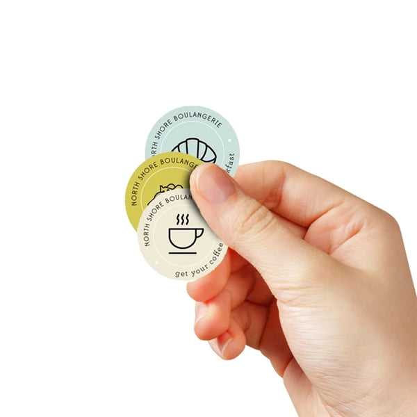 4" Round / Circle Vinyl Full Color Stickers