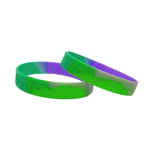 Custom Embossed Silicone Wristbands-H