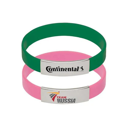 Metal Clip Silicon Wristbands