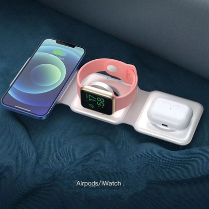 Foldable Soft Plastic 3 in 1 wireless charger