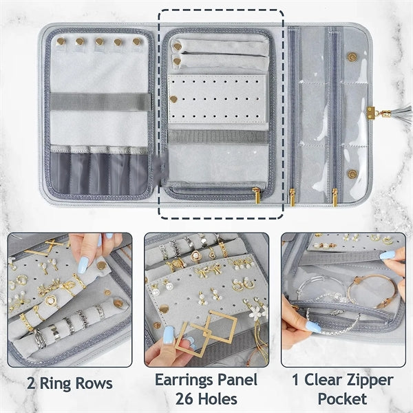 Travel Jewelry Organizer Clutch Bag