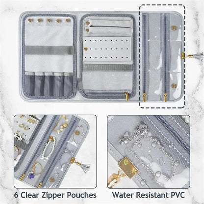 Travel Jewelry Organizer Clutch Bag