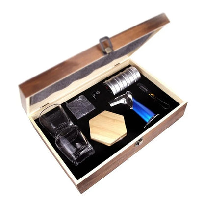 Cocktail Smoker Set with Whisky Glasses Ice Stones