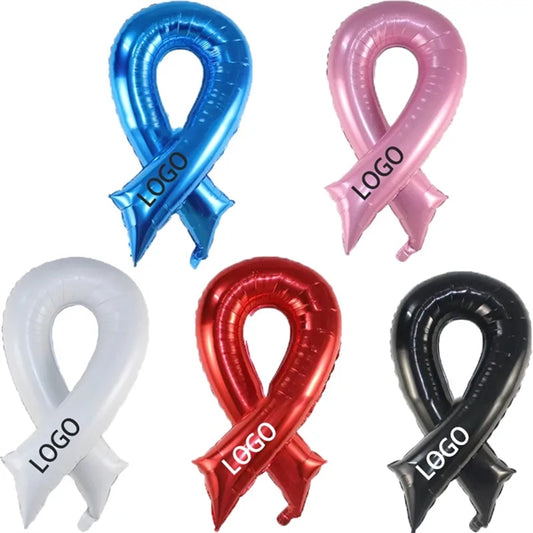 Breast Cancer Awareness Pink Ribbon Foil Balloons
