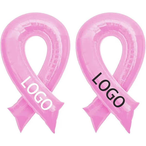 Breast Cancer Awareness Pink Ribbon Foil Balloons