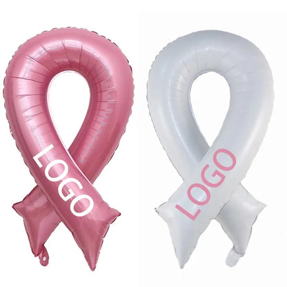 Breast Cancer Awareness Pink Ribbon Foil Balloons