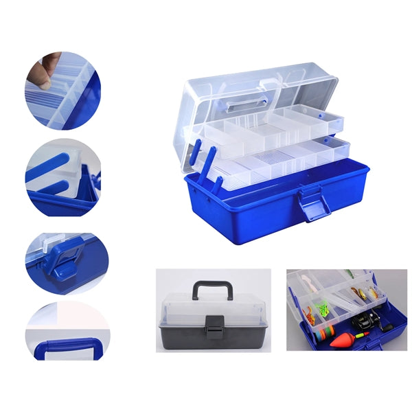 3 Layers Plastic Fishing Tackle Box