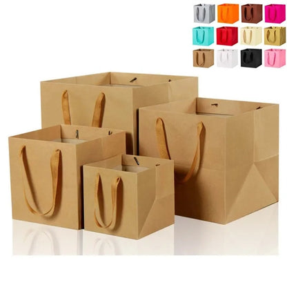 Square Kraft Paper Gift Bags
