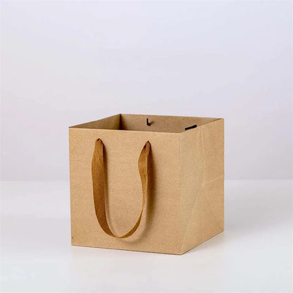 Square Kraft Paper Gift Bags