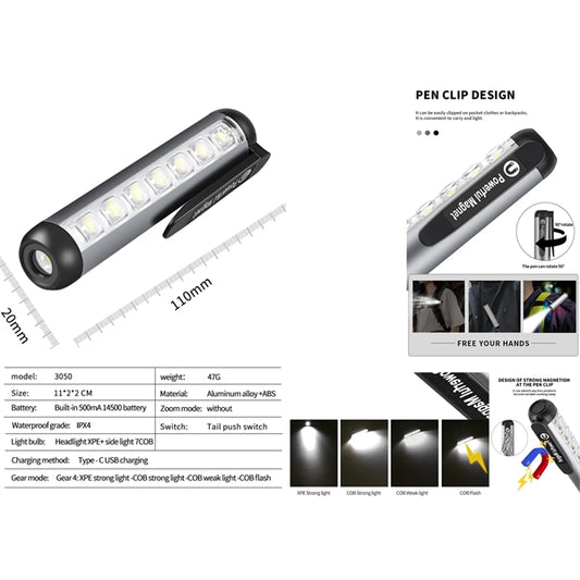 Flashlight Usb Rechargeable Magnetic Led