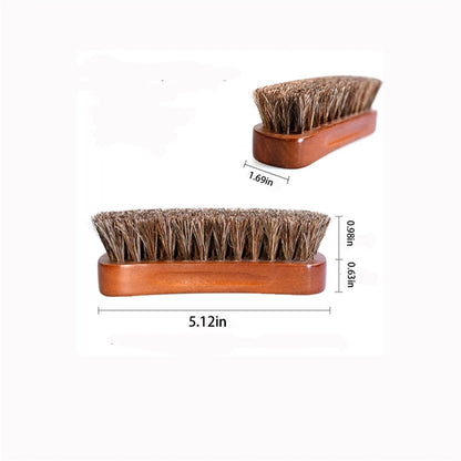 Wooden Shoe Brush Soft Hair
