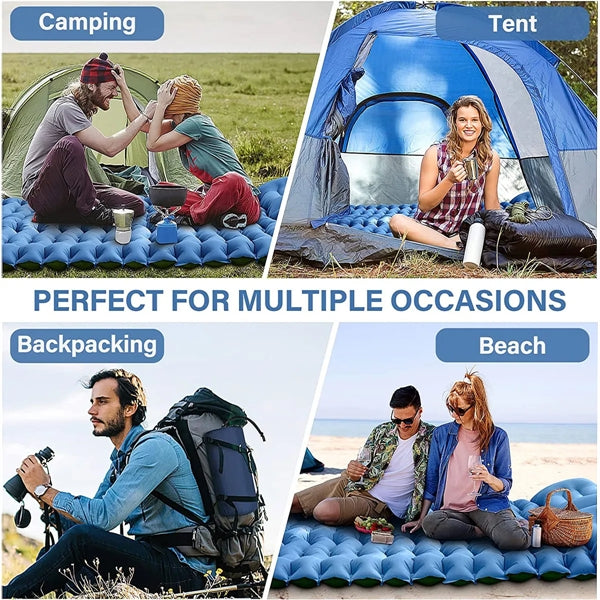 Double Sleeping Pad for Camping Self Inflating