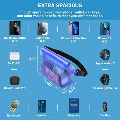 Waterproof Phone Pouch with Waist Pack Strap