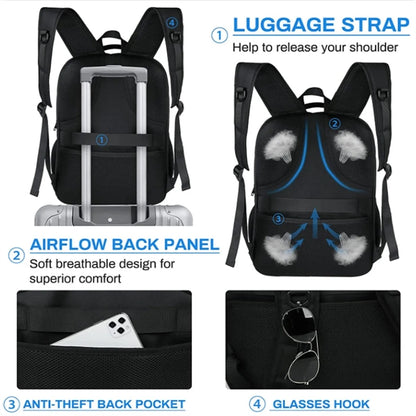Waterproof Laptop Backpack 17 Inch Large Travel Bag