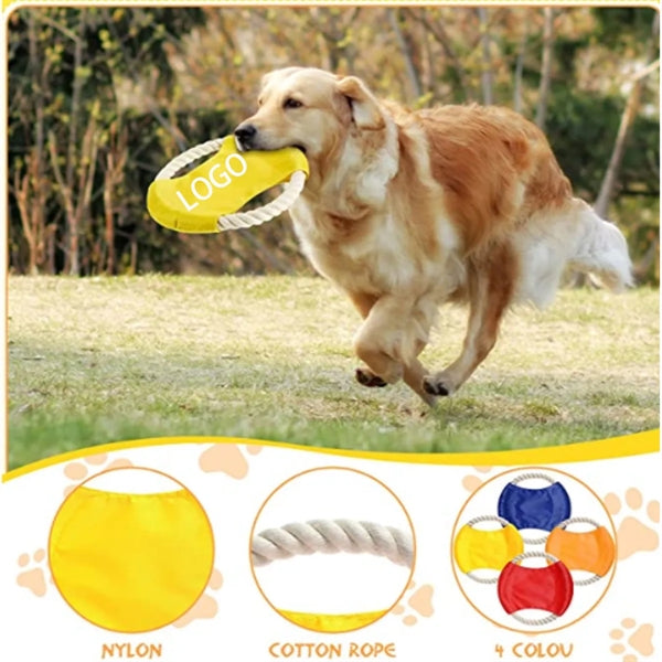 Flying Disc Training Dog Rope Toy