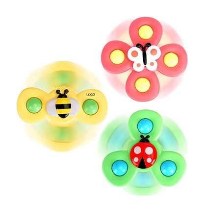Suction cup rotary toy 3PCS