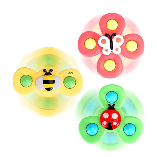 Suction cup rotary toy 3PCS