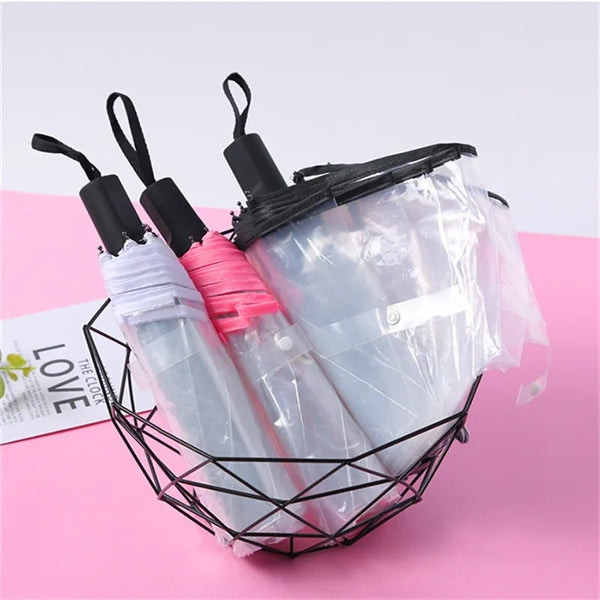 Automatic Folding Transparent Clear Umbrella