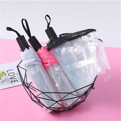 Automatic Folding Transparent Clear Umbrella