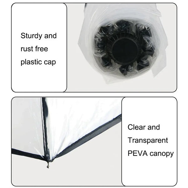 Automatic Folding Transparent Clear Umbrella