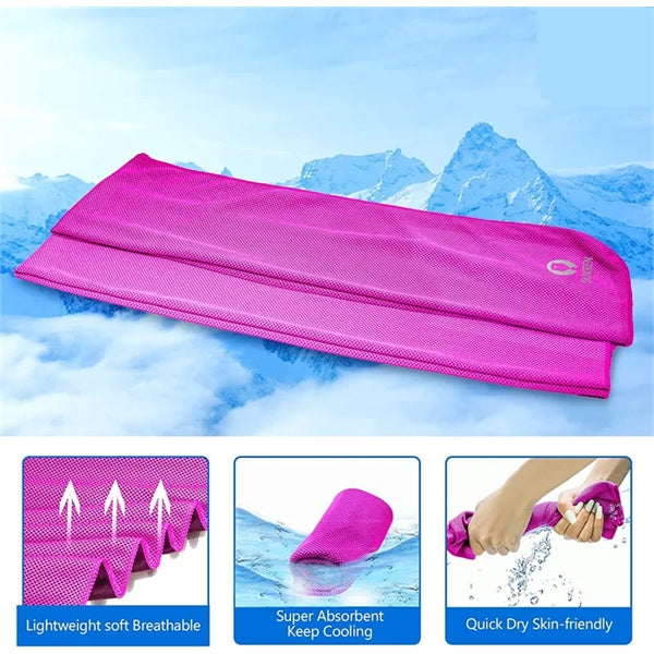 Breathable Cooling Towel With Carabiner Clip