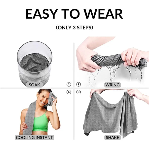 Breathable Cooling Towel With Carabiner Clip