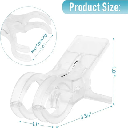 Clear White Beach Towel Clips
