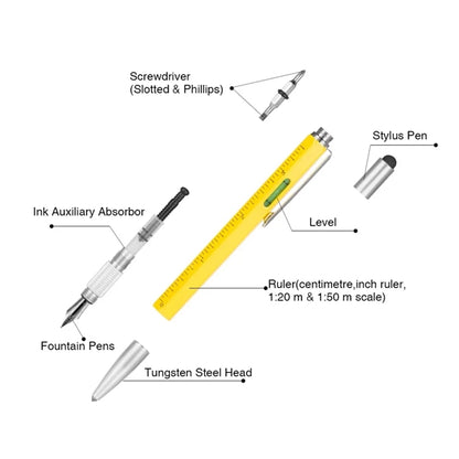 Metal Multi Tool 6-In-1 Stylus Pen