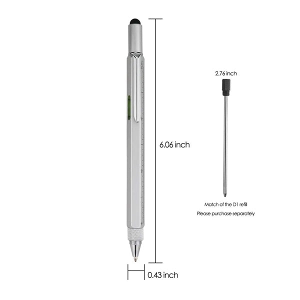 Metal Multi Tool 6-In-1 Stylus Pen