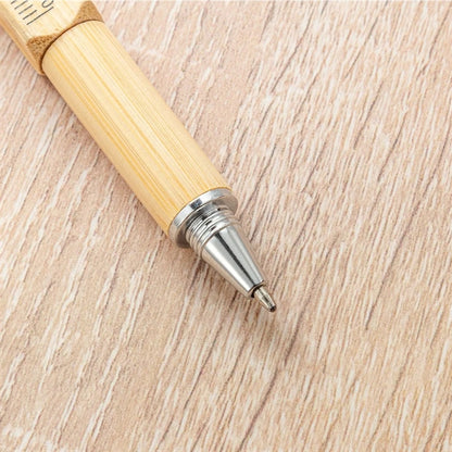 Bamboo Multi Tool Pen 6-In-1 Stylus