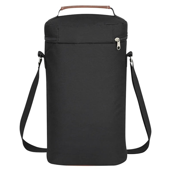 Insulated 2 Bottle Wine Cooler Carrier Tote Bag