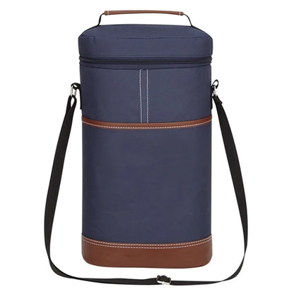 Insulated 2 Bottle Wine Cooler Carrier Tote Bag