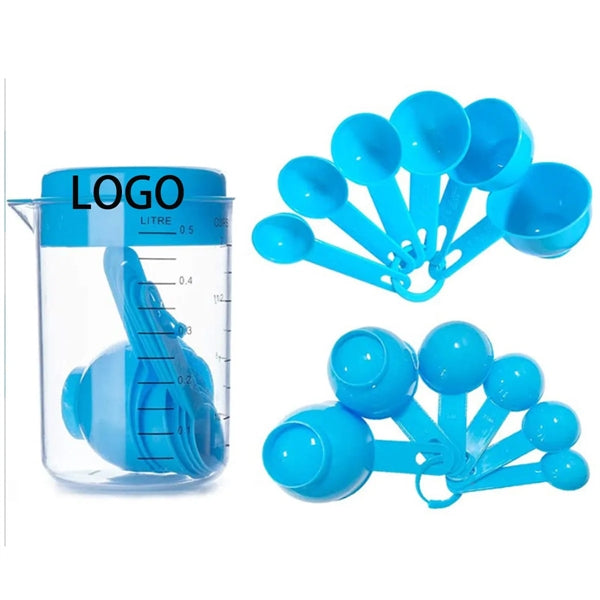 Kitchen Baking Plastic Measuring Set One Cup Six Spoons