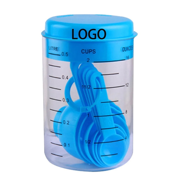 Kitchen Baking Plastic Measuring Set One Cup Six Spoons