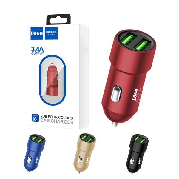 Dual port 3.4A Car Phone Charger