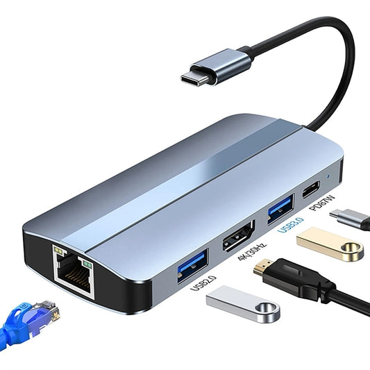 5 In 1 Type C USB HUB Adapter